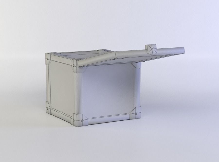 3D model Wooden open box VR / AR / low-poly | CGTrader