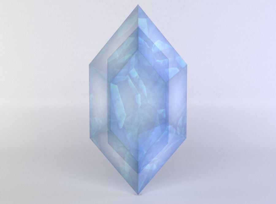 Blue crystal Low-poly 3D model