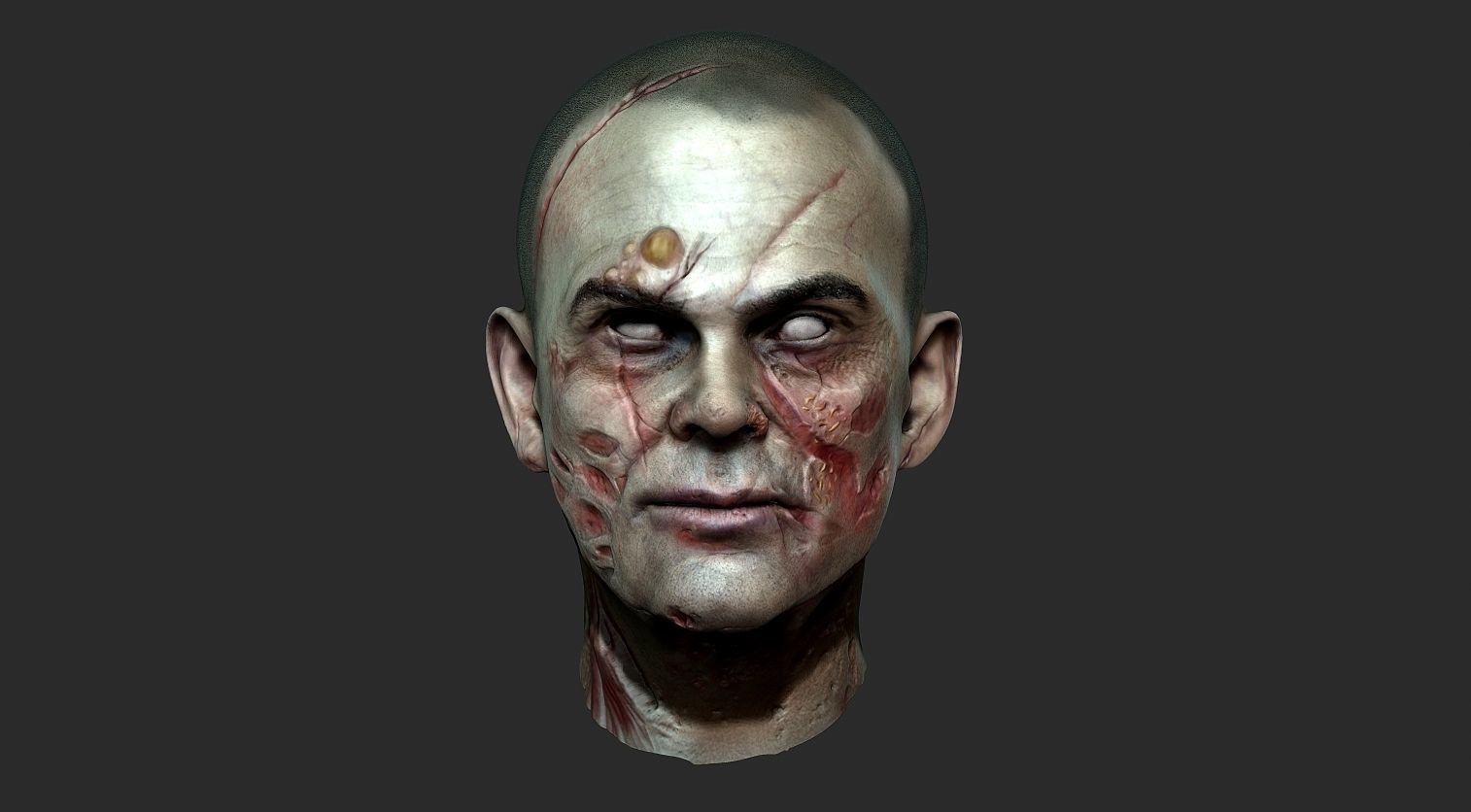 Zombie Head Zbrush 3D model