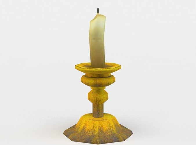 Candle Low-poly 3D model