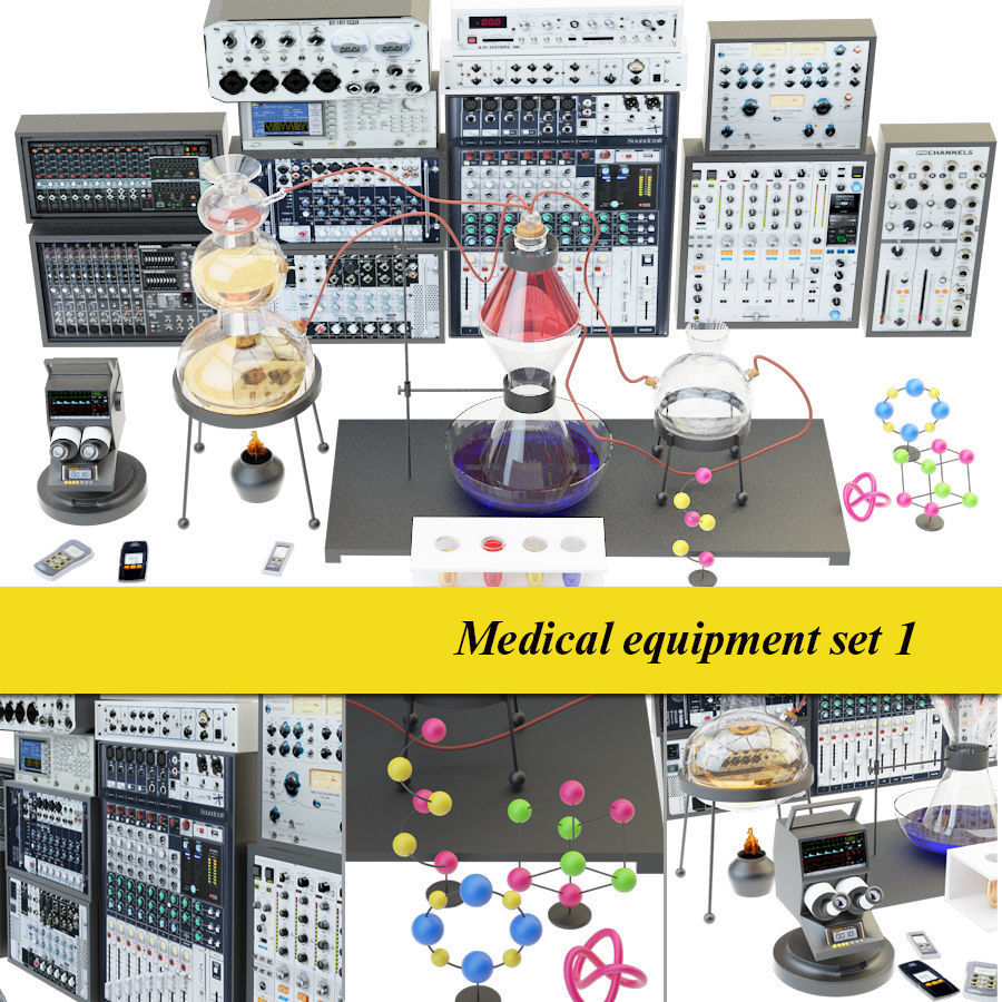 Medical laboratory set 1 3D model