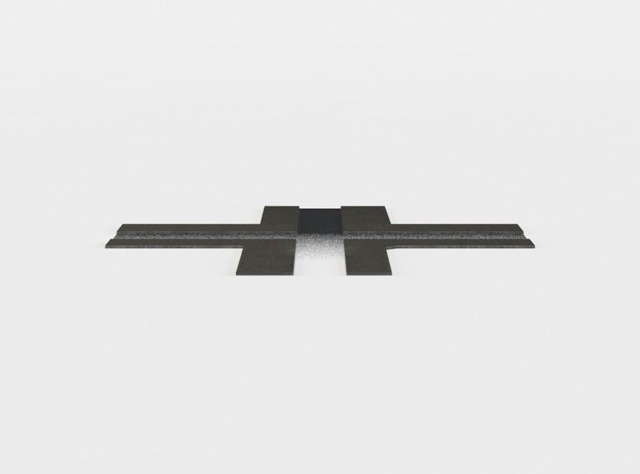 Road crossing Low-poly 3D model