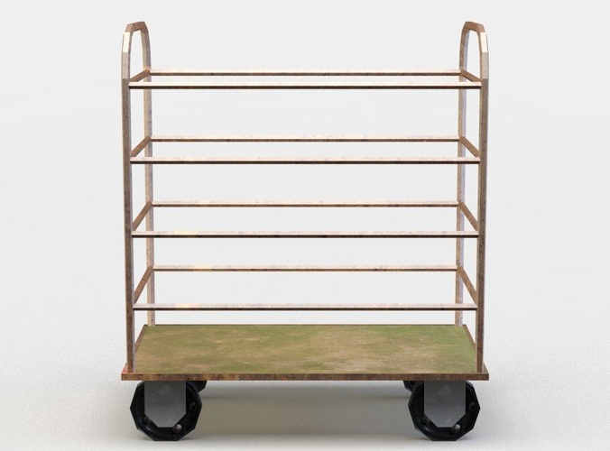 Trolley Low-poly 3D model
