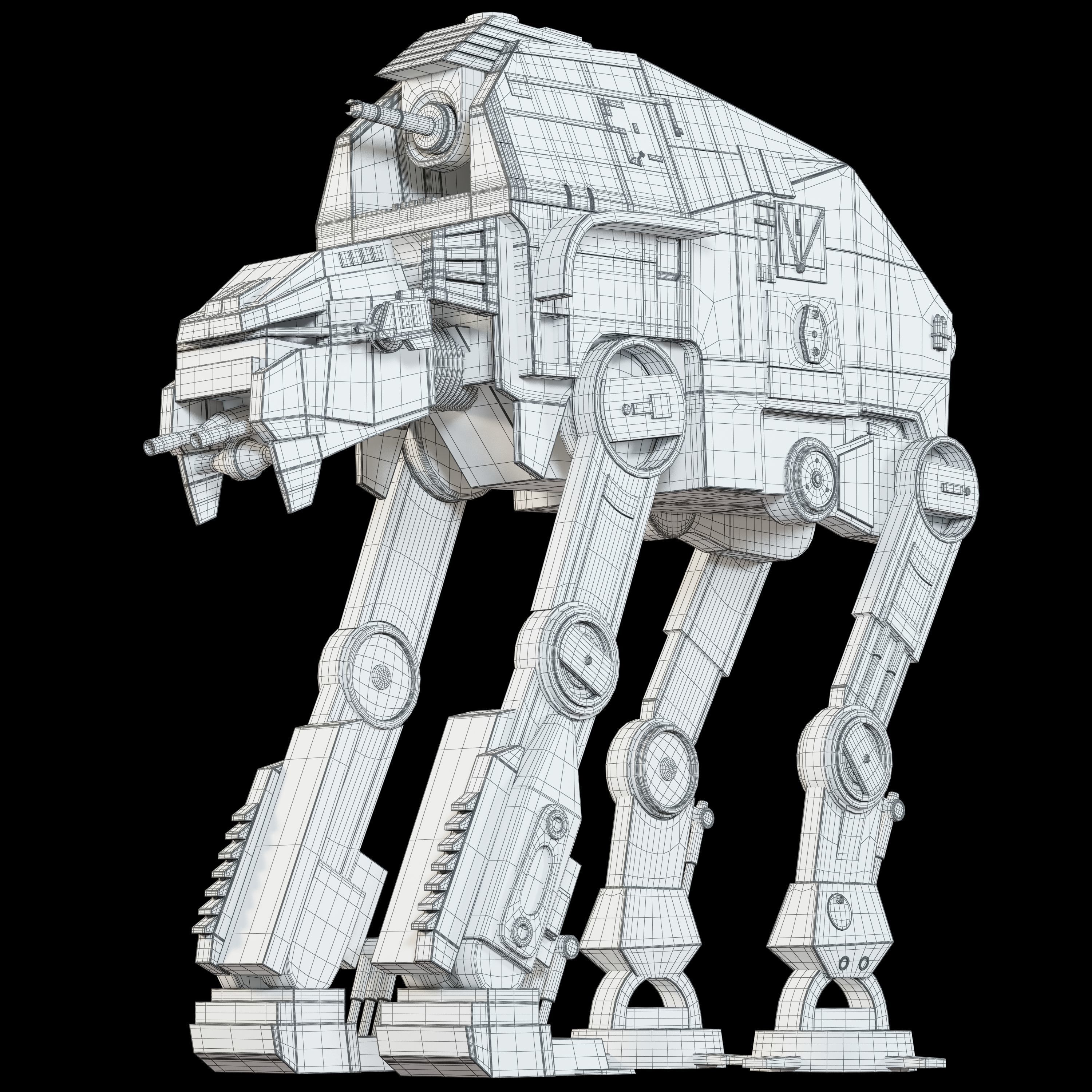 AT-M6 Star Wars All Terrain MegaCaliber Six RIGGED 3D model rigged ...