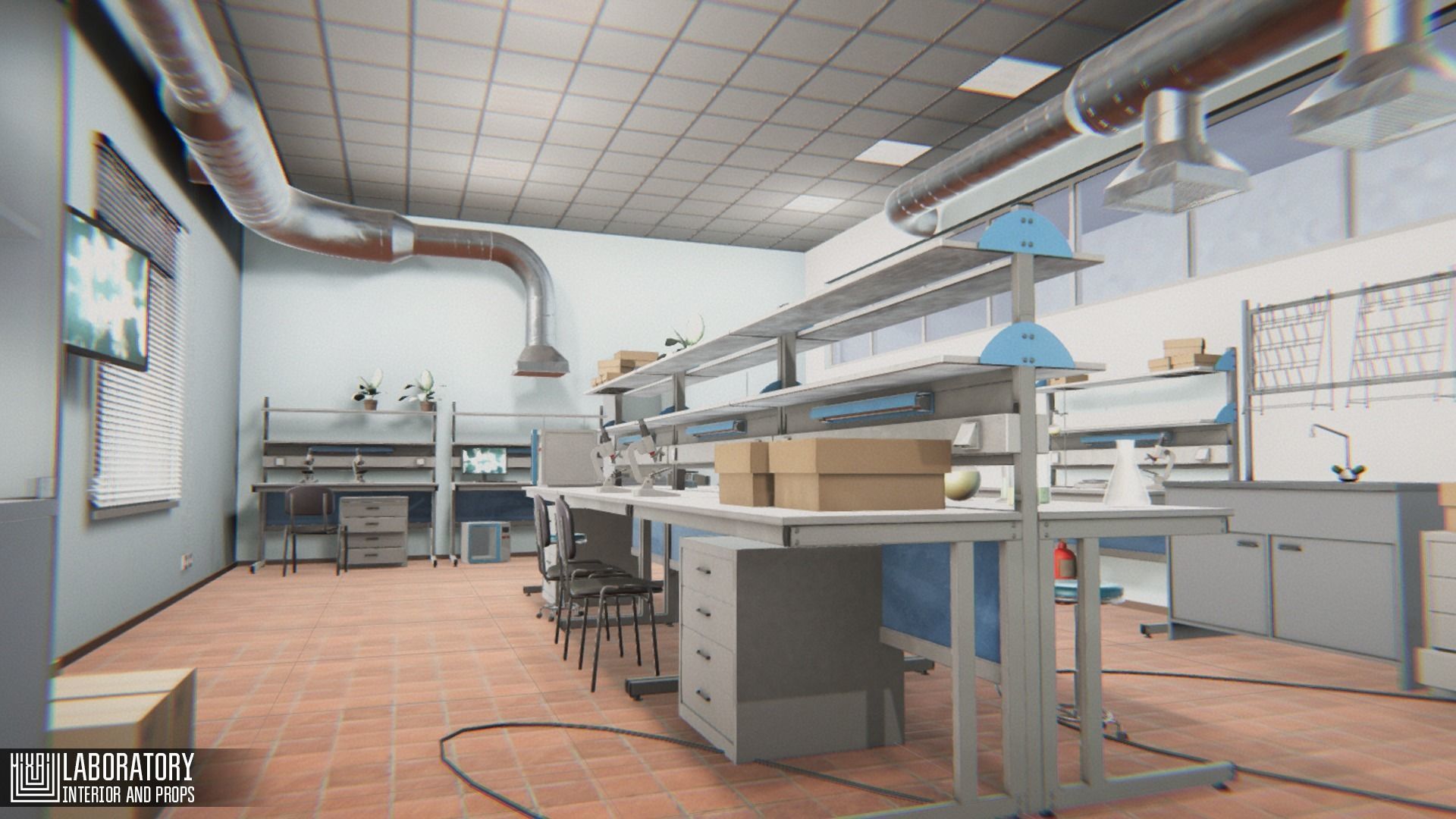 Laboratory - interior and props