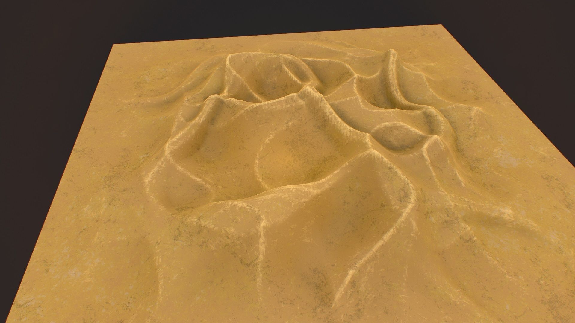 Sci fi dunes landscape piece model