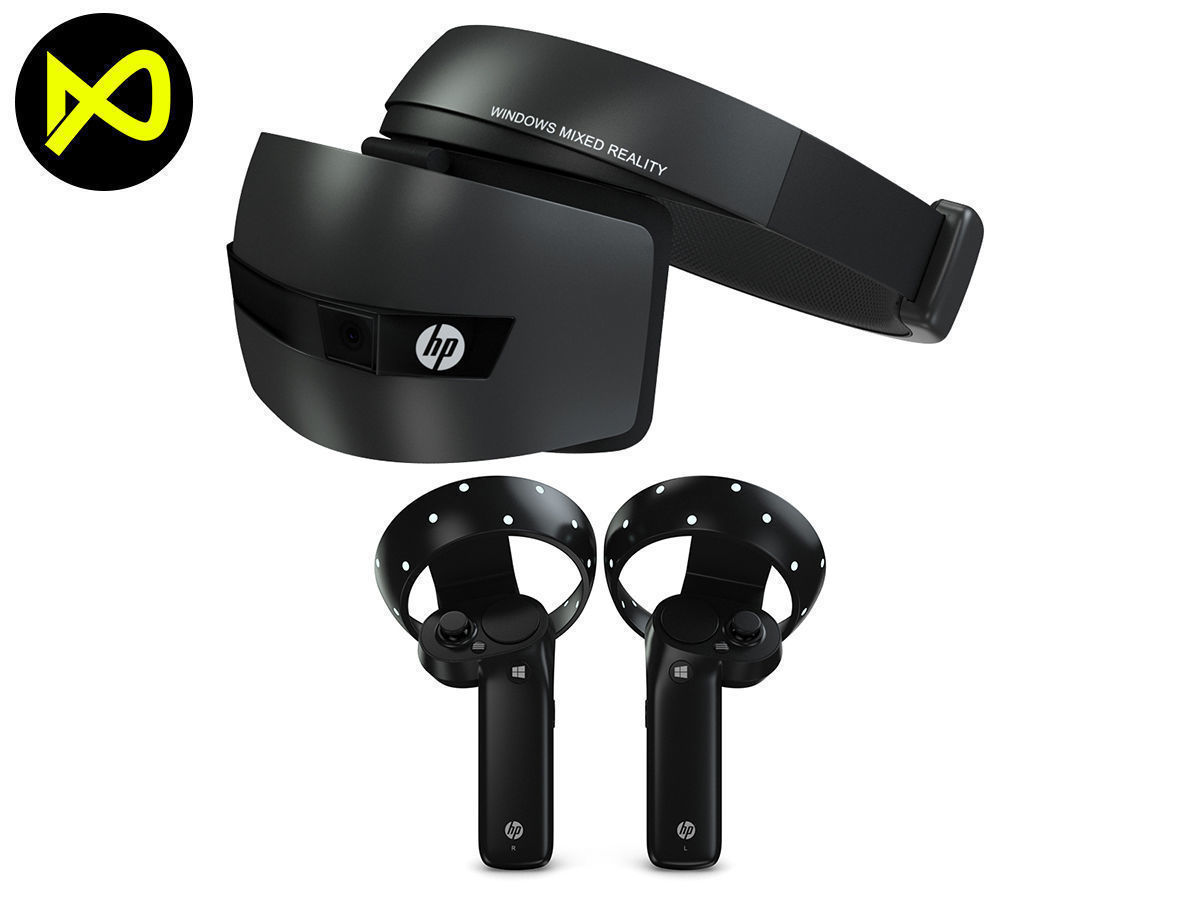 HP Windows Mixed Virtual Reality Set 3D model CGTrader