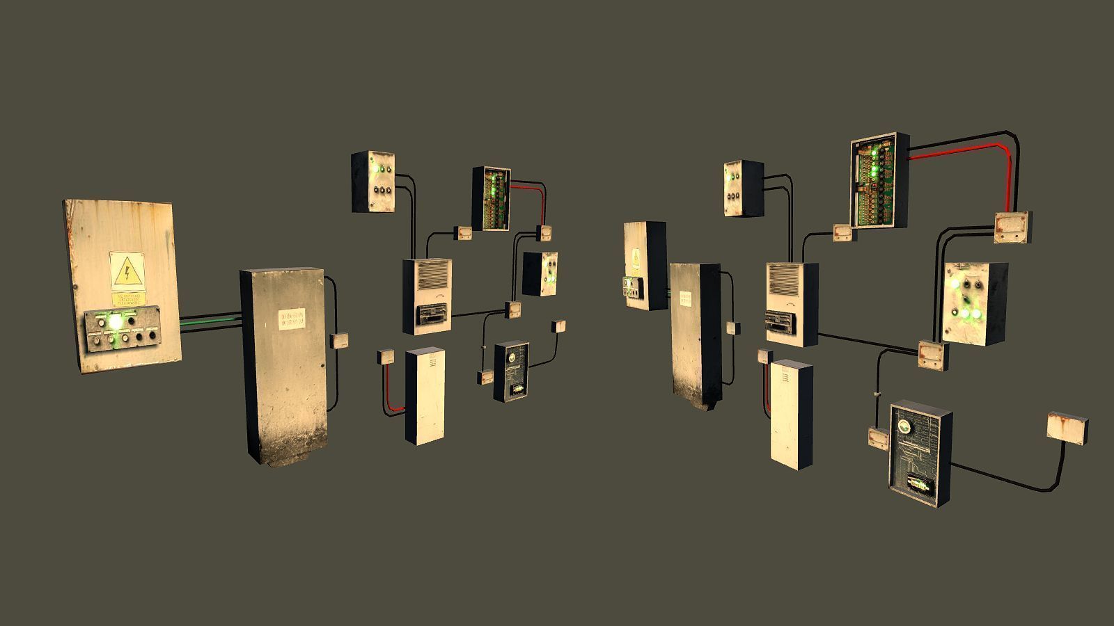 Free Game Ready Fusebox Collection Clean and Rusty free VR / AR / low