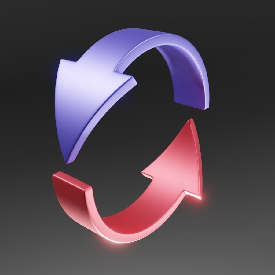 3D model Half loop arrow VR / AR / lowpoly CGTrader