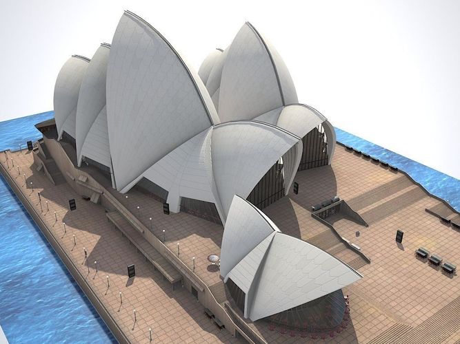 Sydney Opera House 3D Model MAX OBJ 3DS FBX C4D LWO LW LWS ...