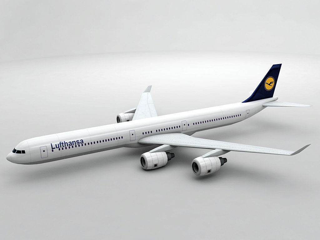 3D asset Airbus A340-600 - Lufthansa | CGTrader