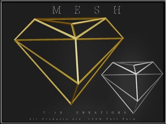 Wire Gem 01 Low-poly 3D model