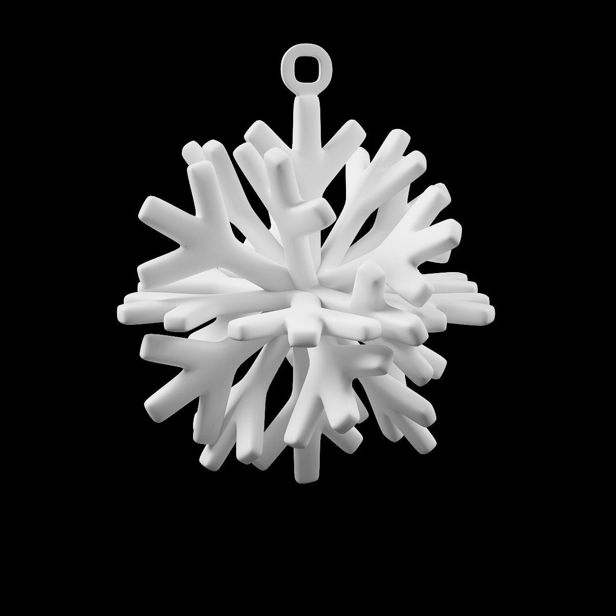 Printable Christmas tree toy snowflake