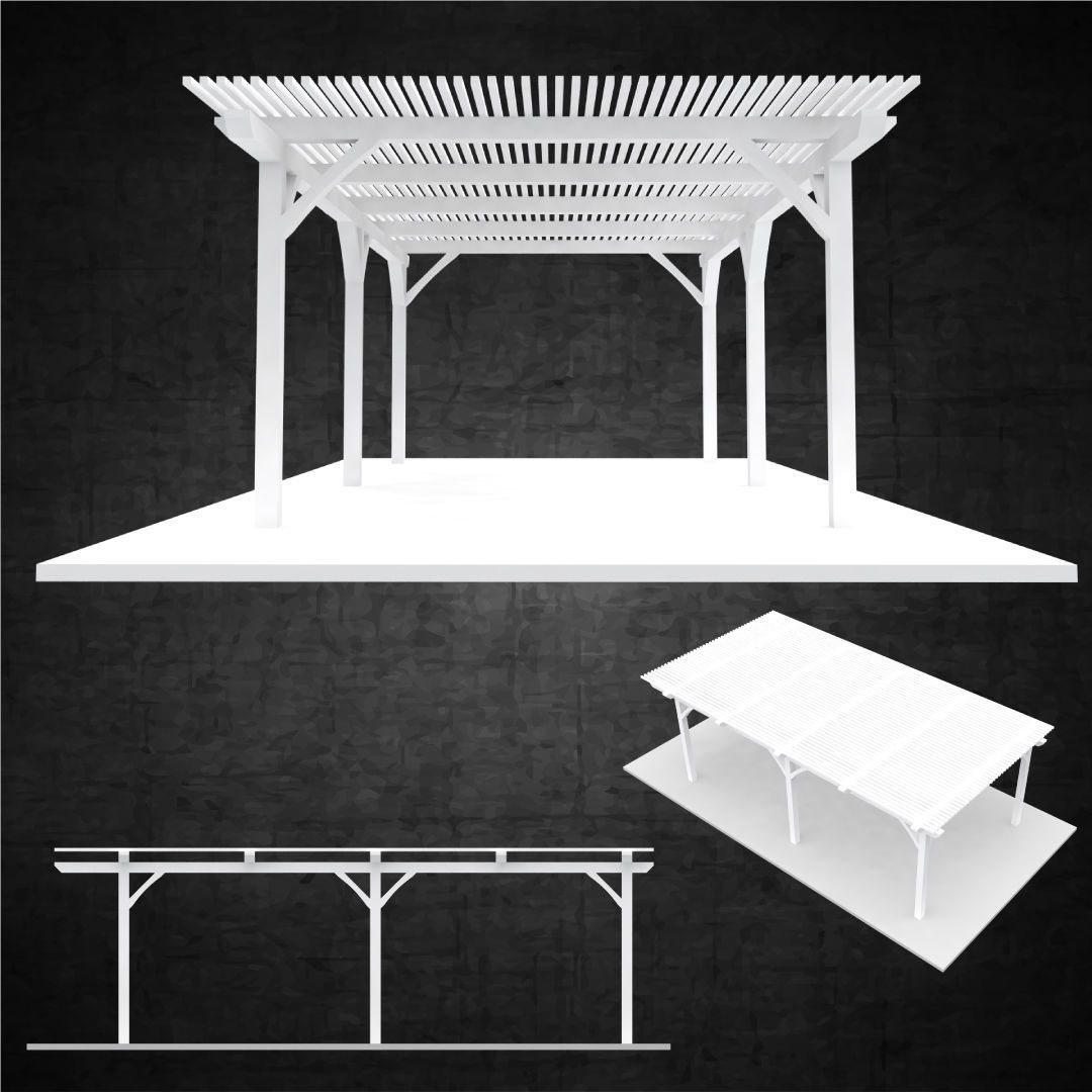 3D model Free standing trellis structure architectural landscape