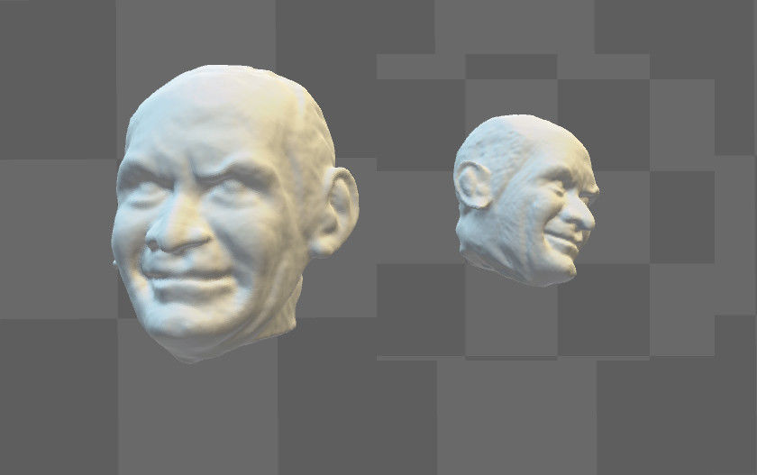 Actor Louis de Funes 3D head