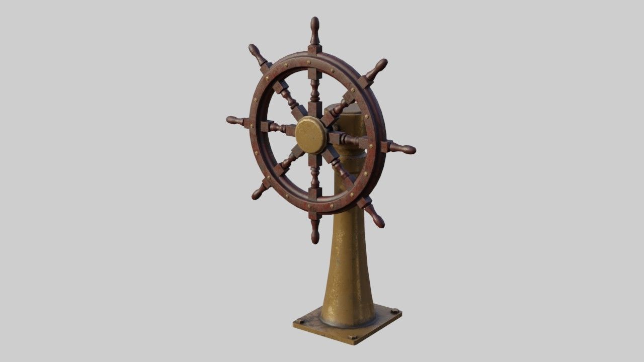 Vessel Wheel 1 Low-poly 3D model