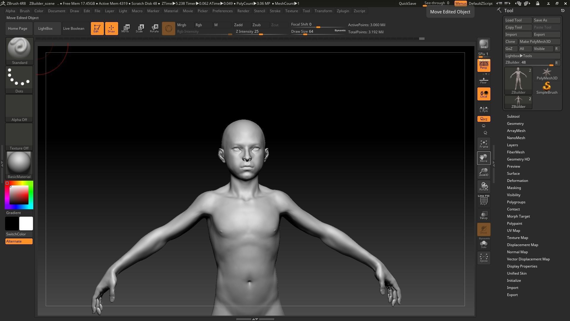 asian kid boy 3D model