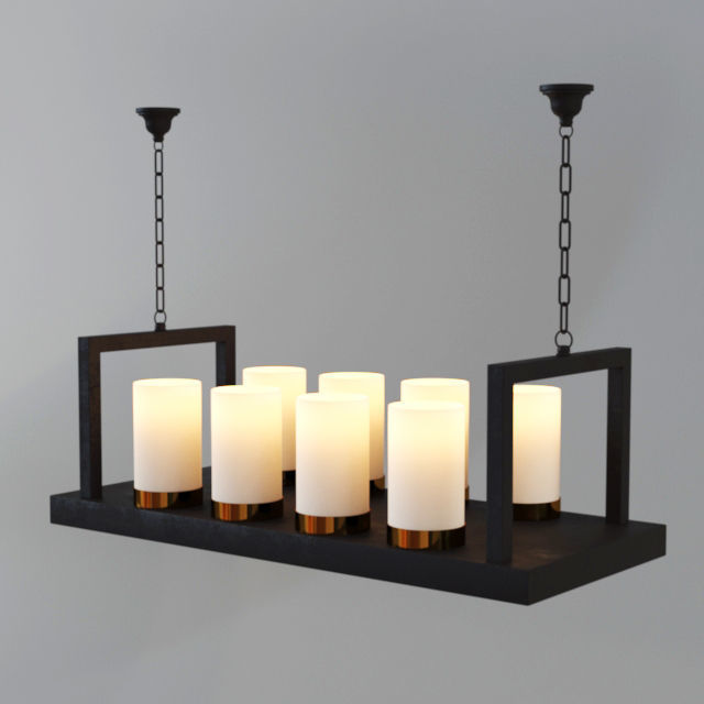 Ceiling Candle Lamps Free 3D model