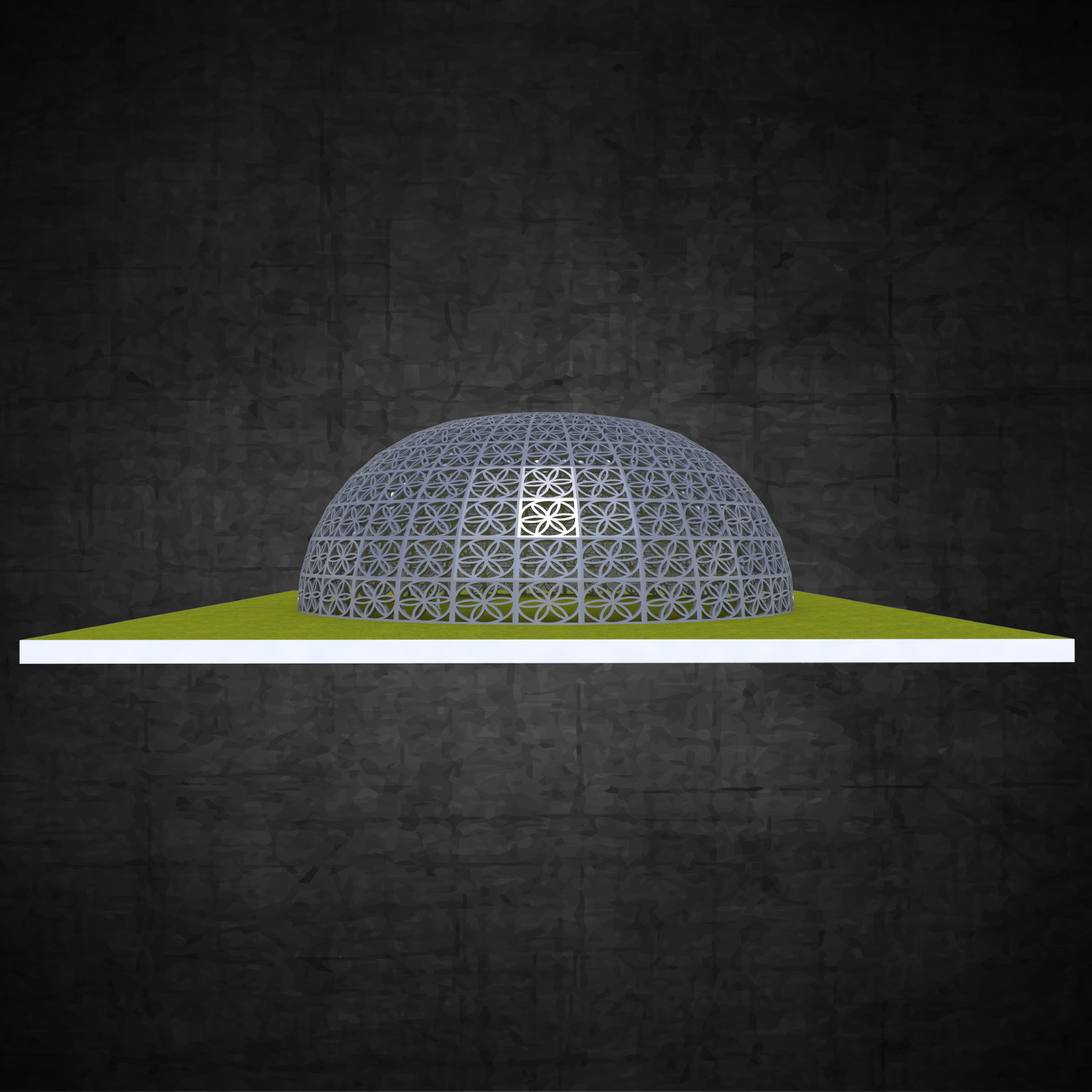 Dome structure flower of life panels