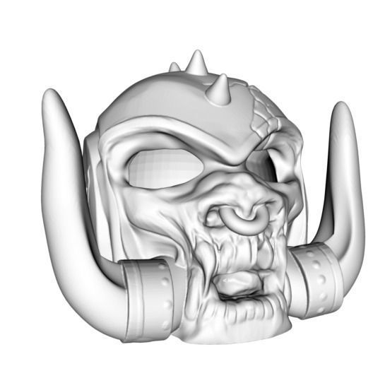Motorhead helmet with horns and spikes 3D model 3D printable | CGTrader