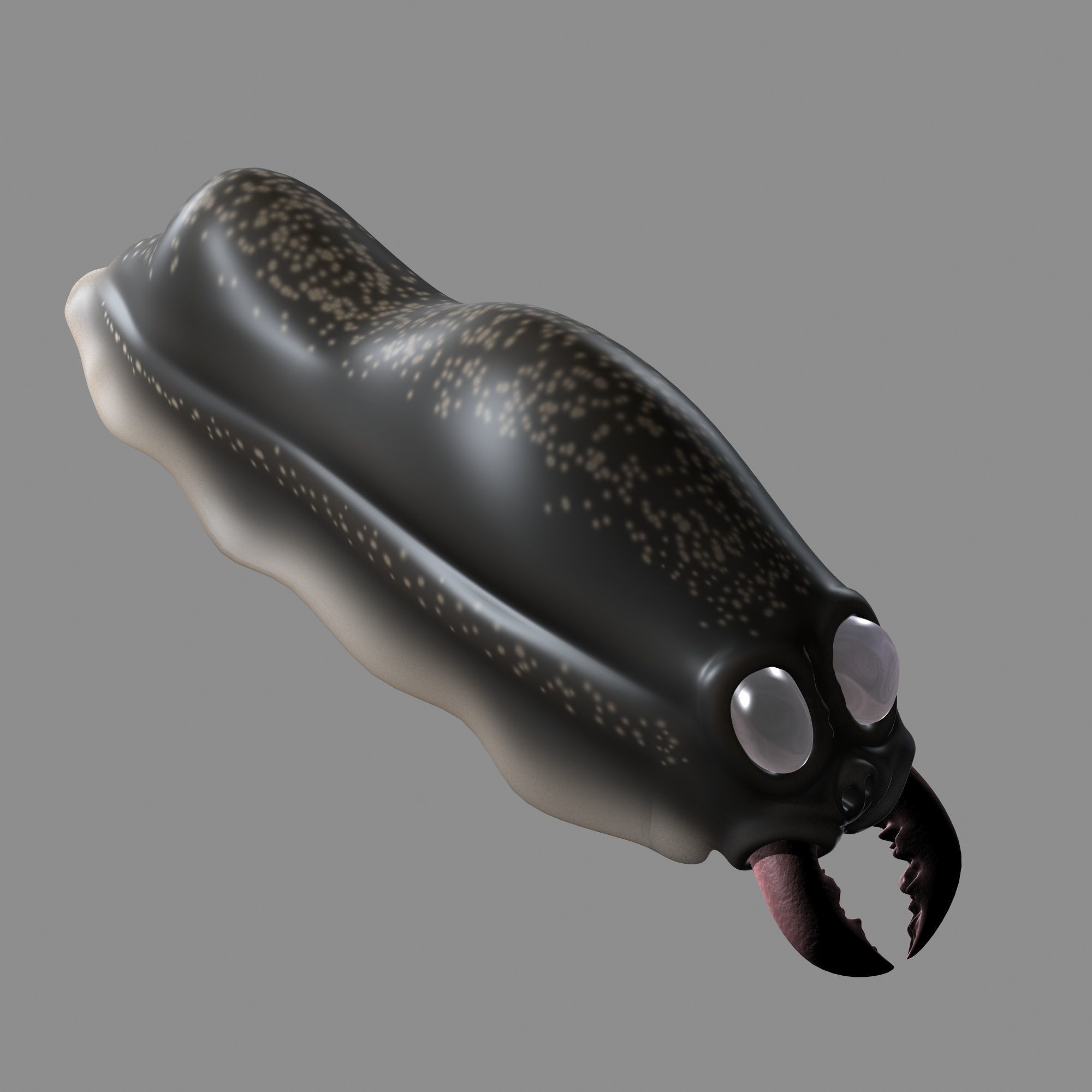 Cartoon firefly larvae 3D model