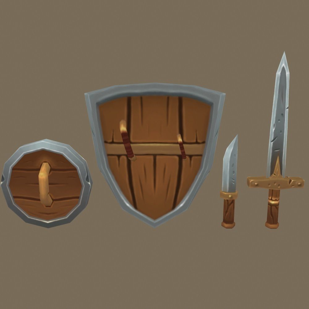 3D model Meele Weapons VR / AR / low-poly | CGTrader