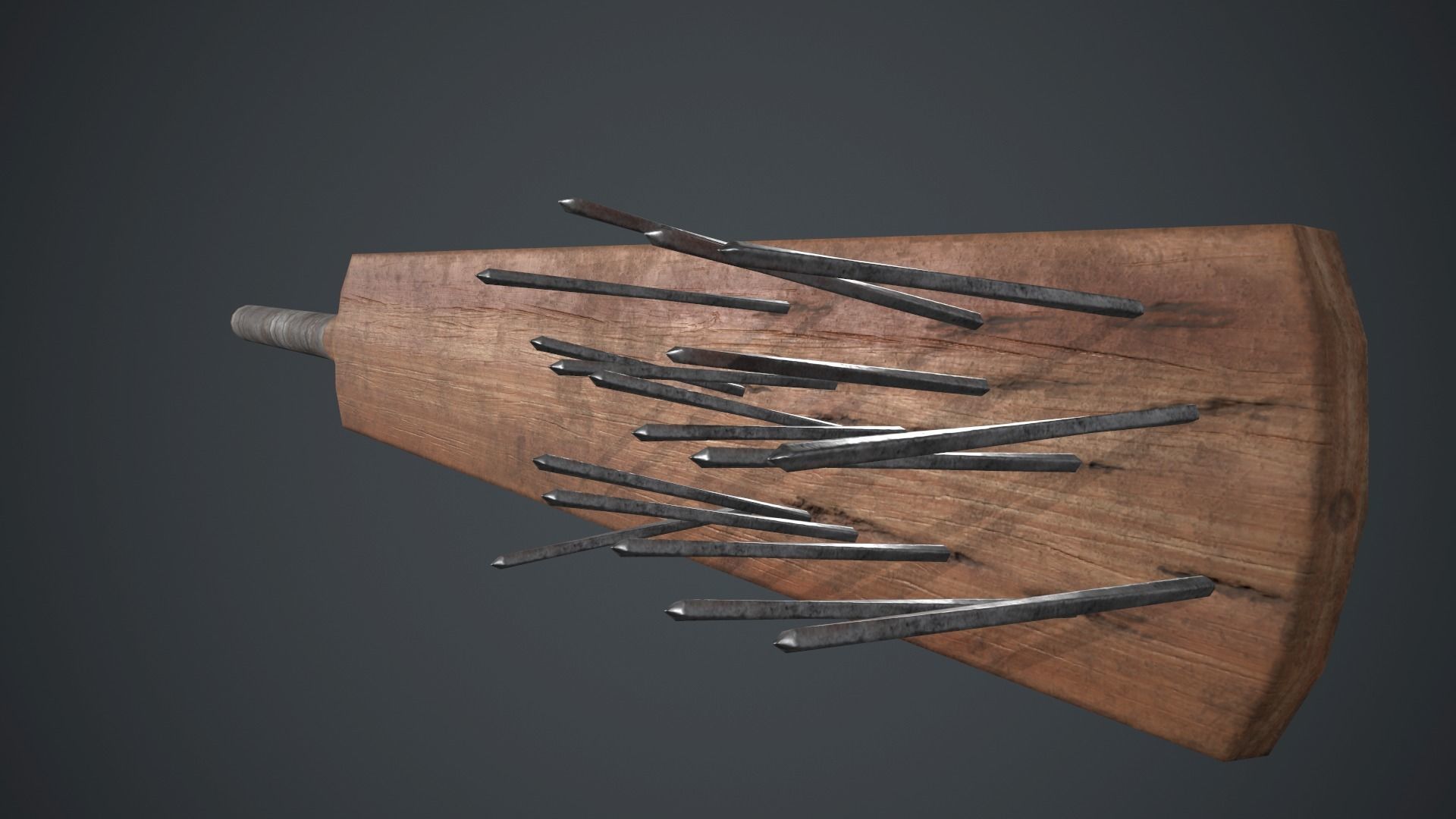 3D model Cricket Bat Weapon With Metal Nails VR / AR / lowpoly CGTrader