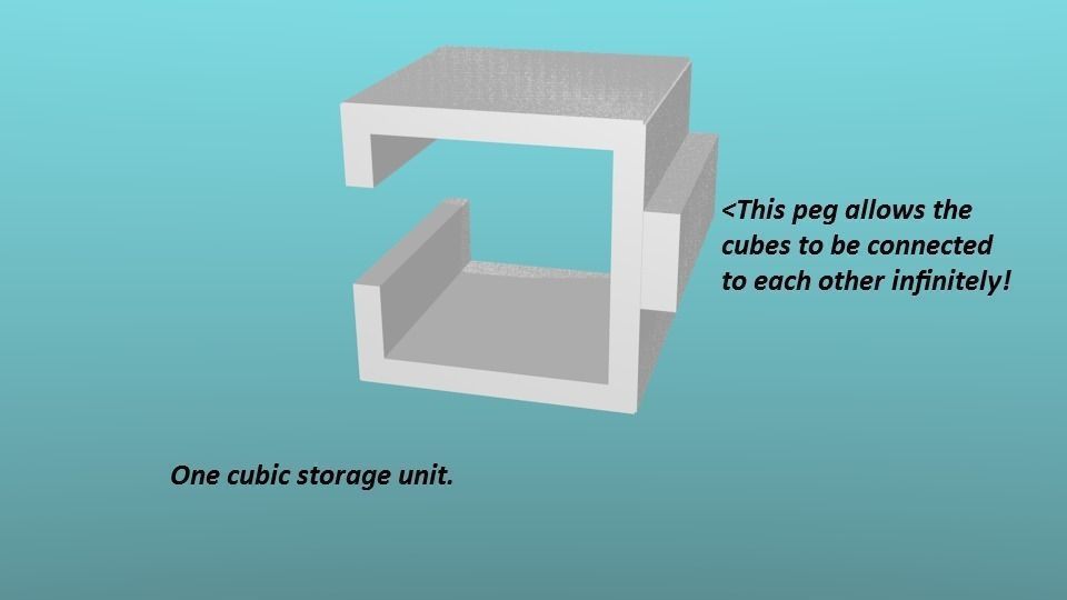 Infinitely expandable storage cubes Free 3D print model