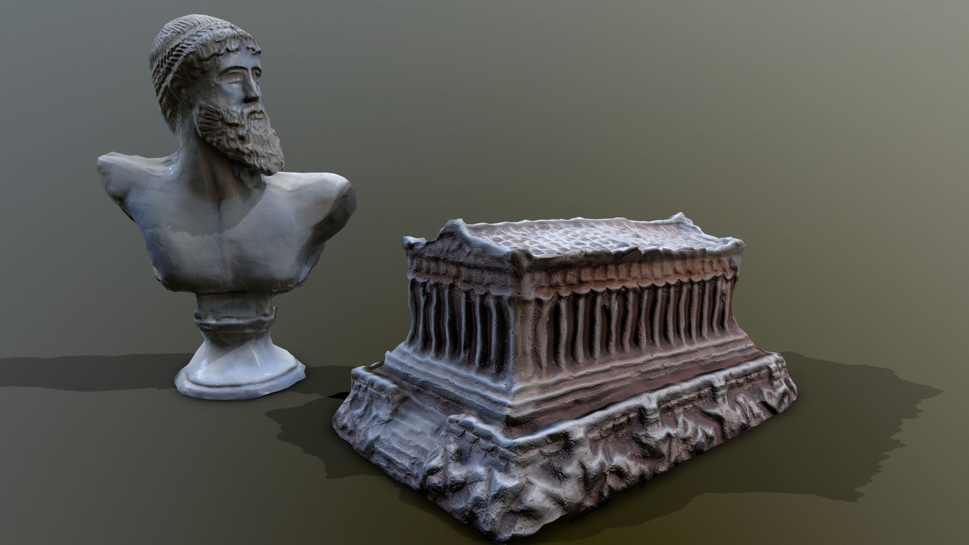 3D model Greek statues 3d scanned VR / AR / lowpoly CGTrader