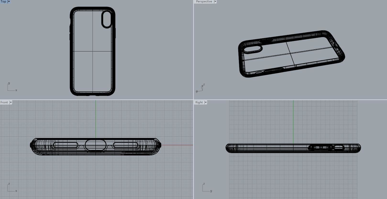 Original customizable design iphone x black case 3D model 3D model 3D ...