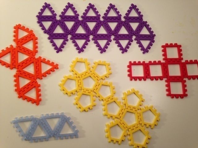 Polyhedra - Hinged Nets and Snap Tiles free 3D model 3D printable ...