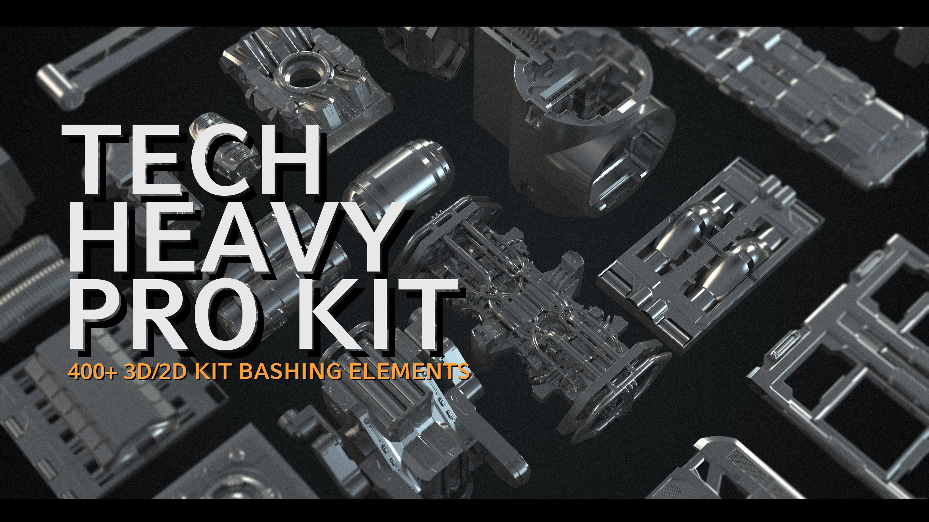 Tech Heavy Pro Kit - 400 plus 2d and 3d Elements