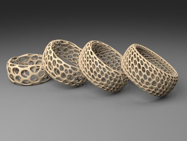 Bracelet Voronoi 3D print model