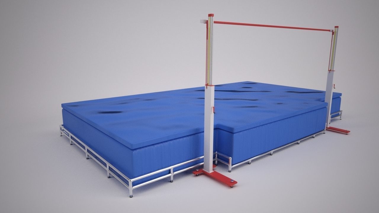 High Jump Equipment 3D model CGTrader