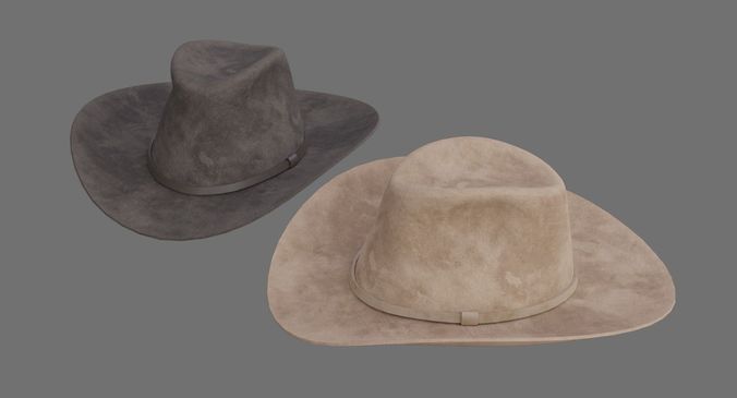 3D model Cowboy Hat 1C VR / AR / low 