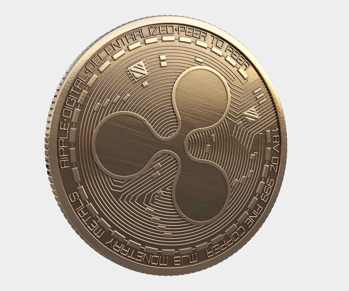 Ripple coin 3D | CGTrader