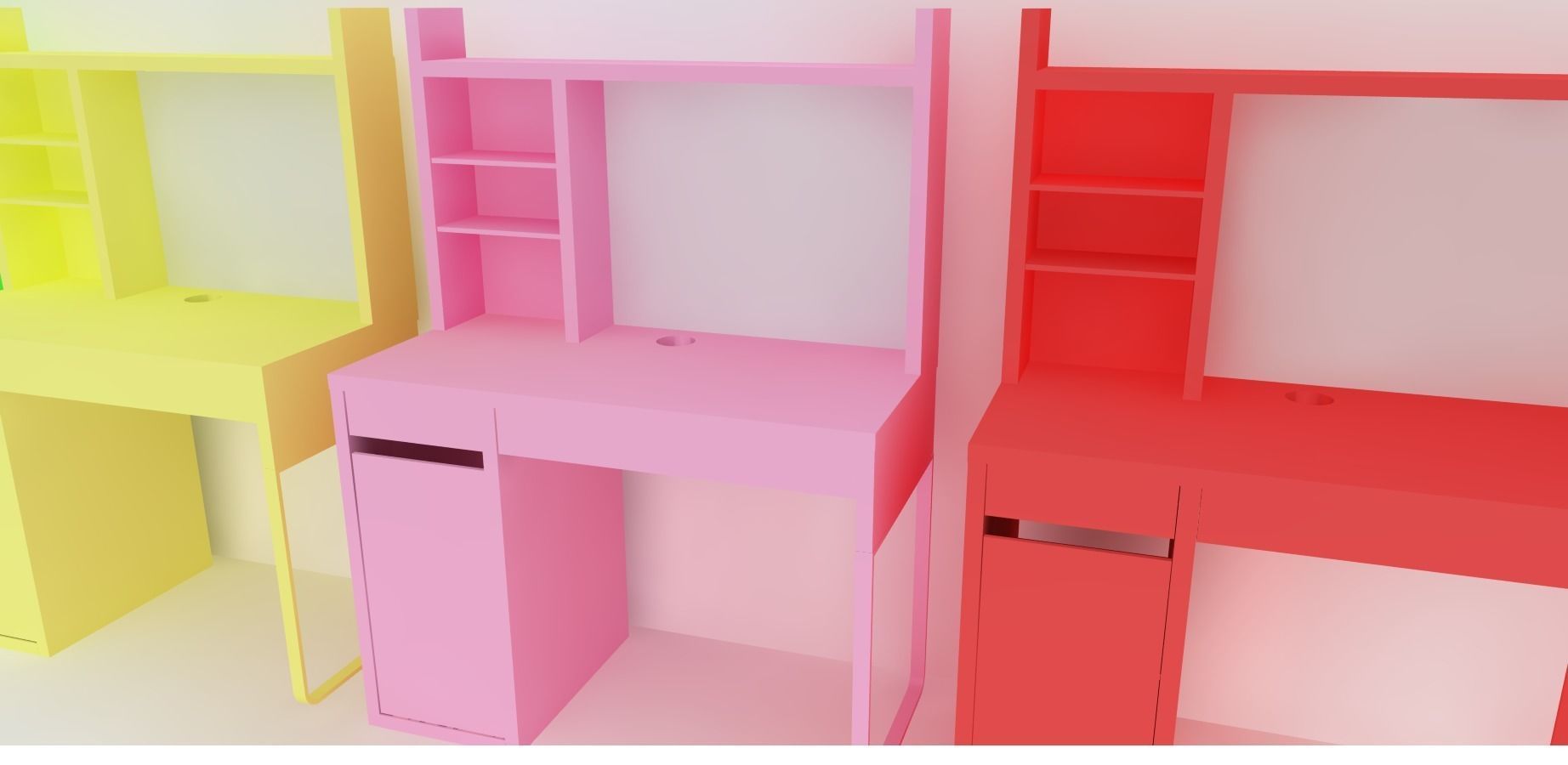 3D model MICKE Computer Work Station VR / AR / low-poly | CGTrader