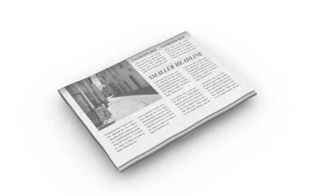 folded editable newspaper