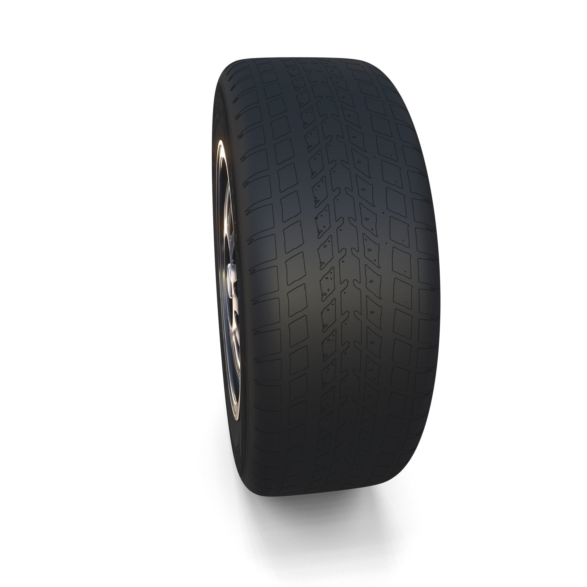 Generic Dark Alloy Wheel and Brake 3D model CGTrader