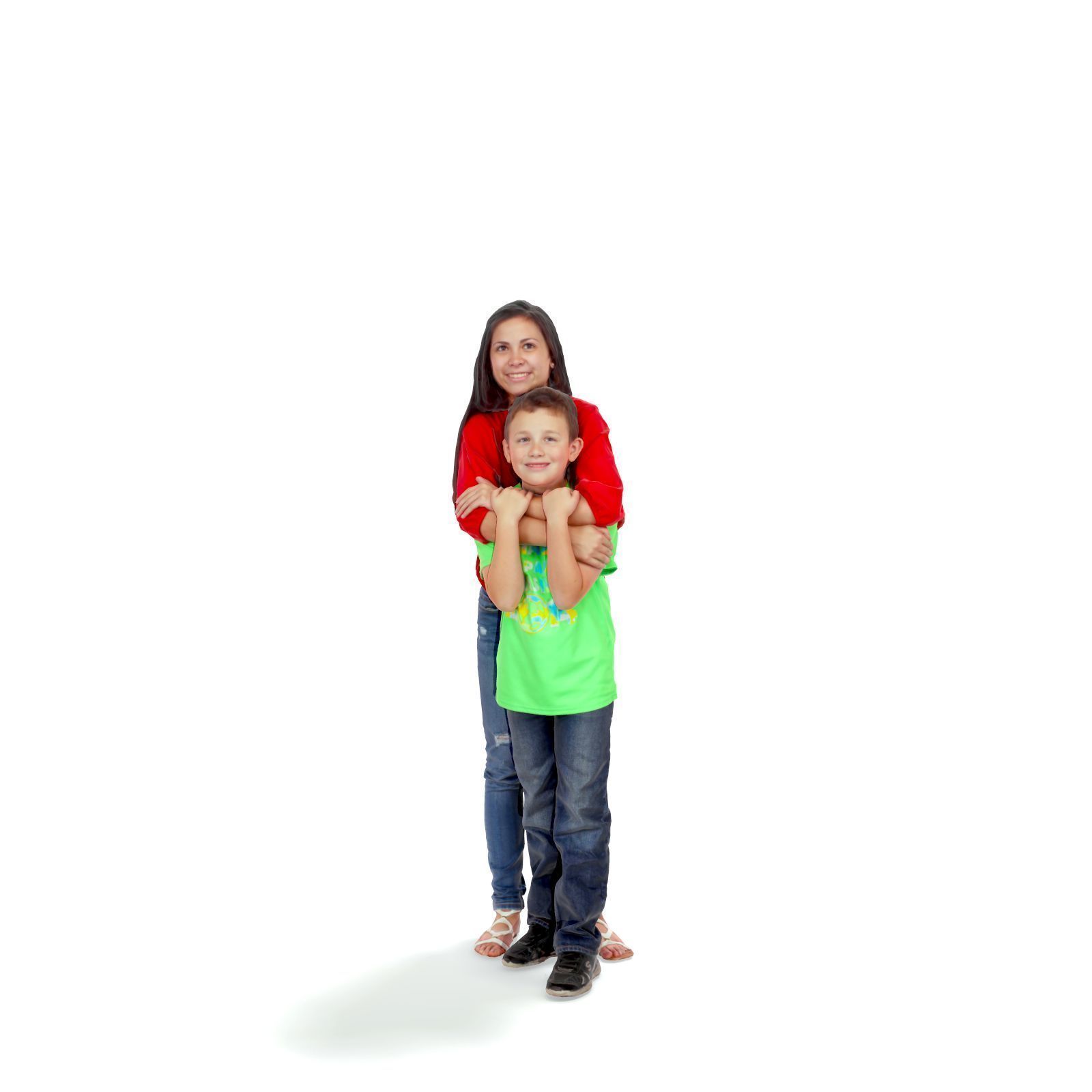 Standing Woman Hugging a Boy CFam0202-HD2-O01P01-S