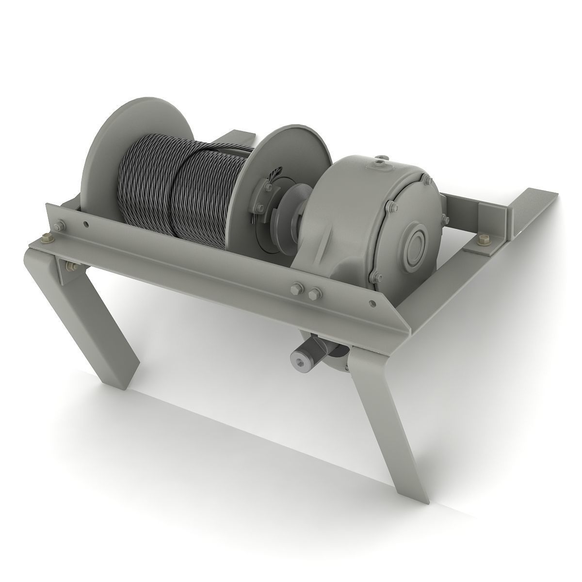 machinery 3D model Mechanical winch CGTrader
