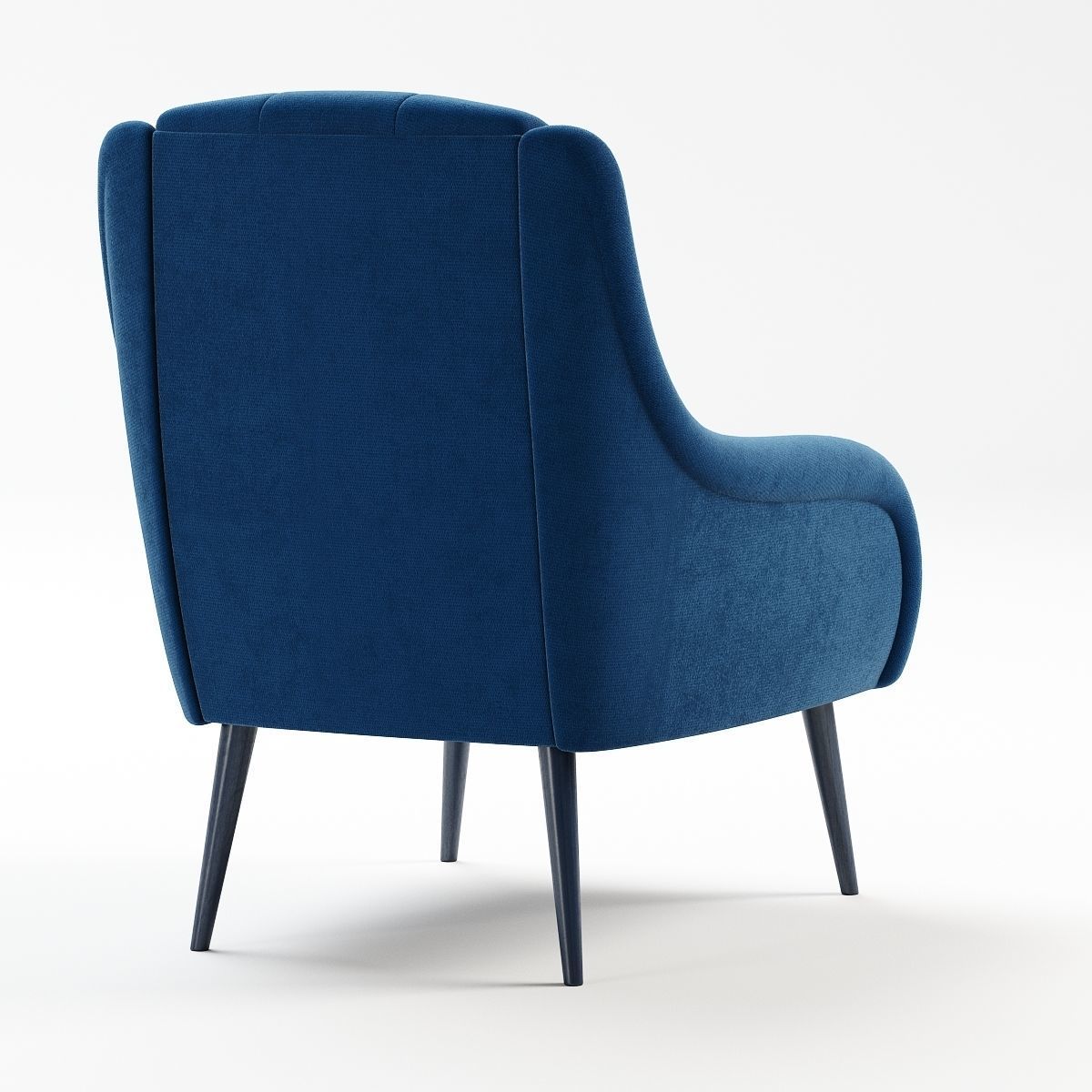 Obrien Blue Velvet Armchair 3d Cgtrader Obrien Blue Velvet Armchair 3d Model Max Obj Fbx 2