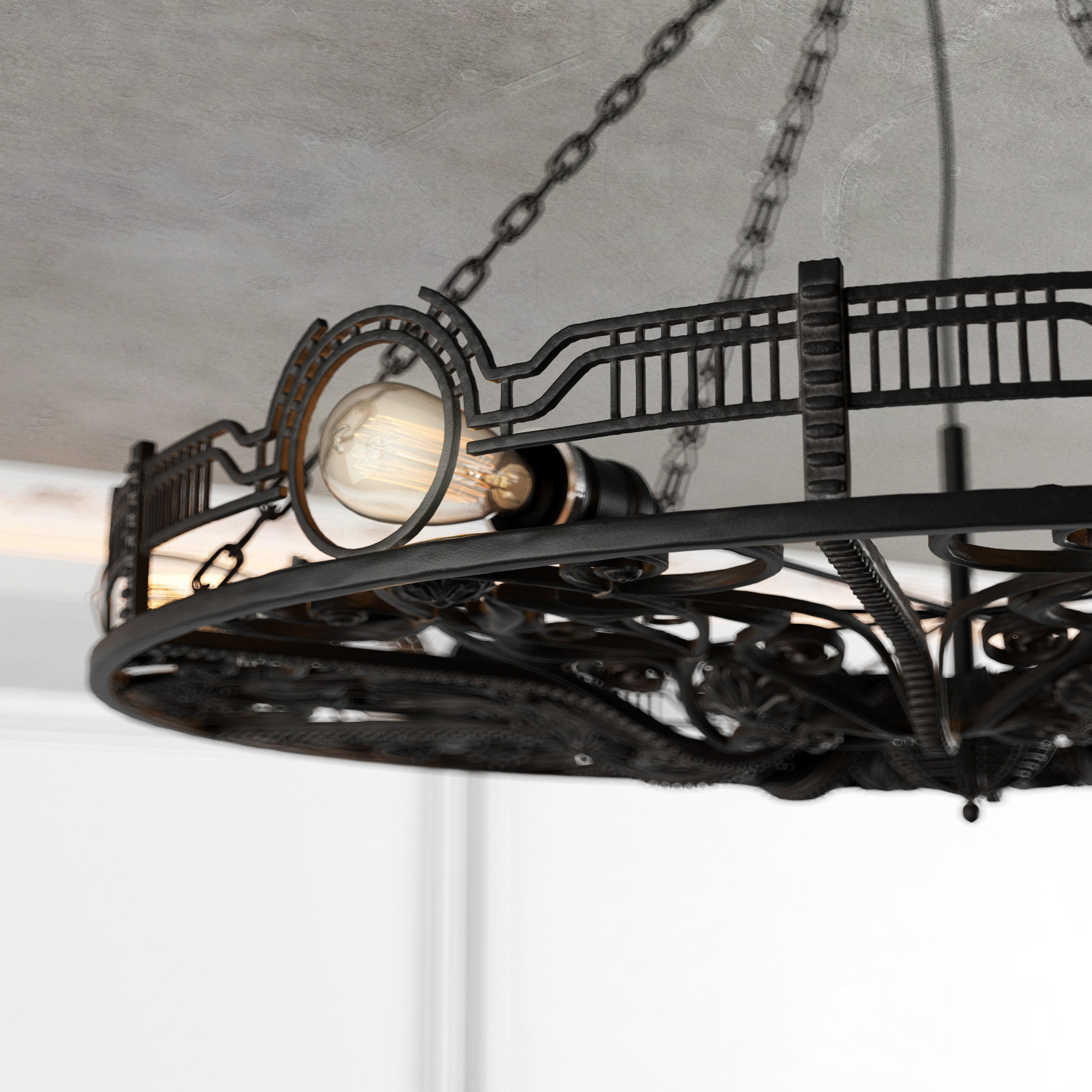 3d Ironwork Chandelier Octapus Subberjean Cgtrader Chandelier Octapus Subberjean 3d Model Max Fbx 4