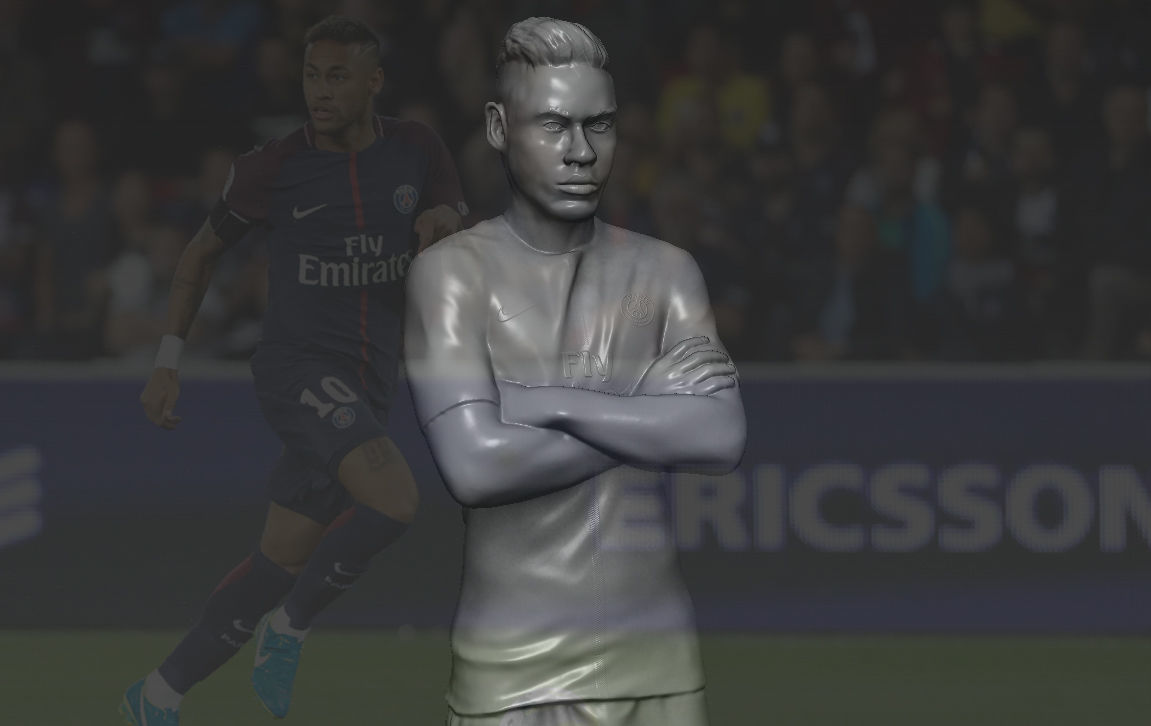 Neymar PSG 3D printing ready stl obj formats 3D print model