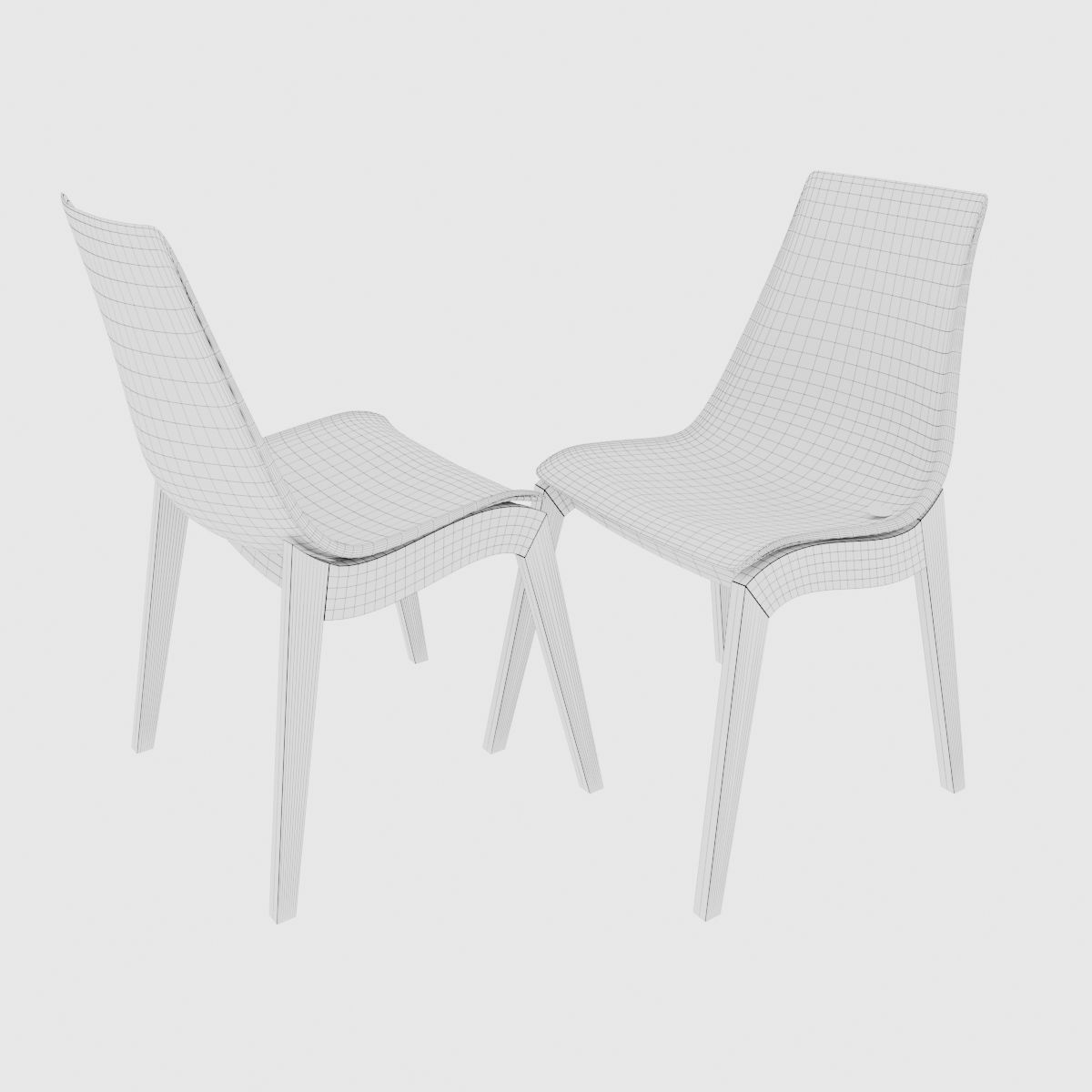 Dining set of classic italian design Calligaris Mikado 3D model CGTrader
