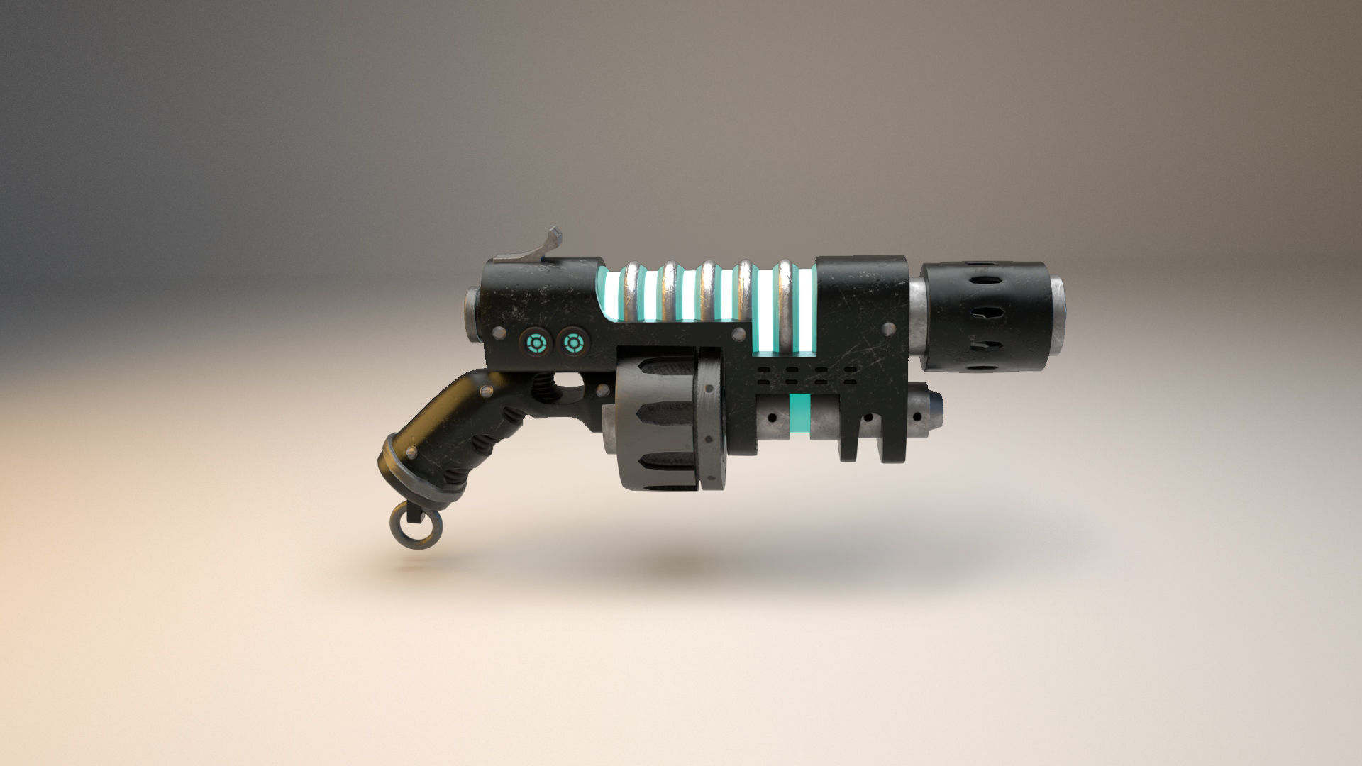 Gun Blaster PBR free 3D model | CGTrader