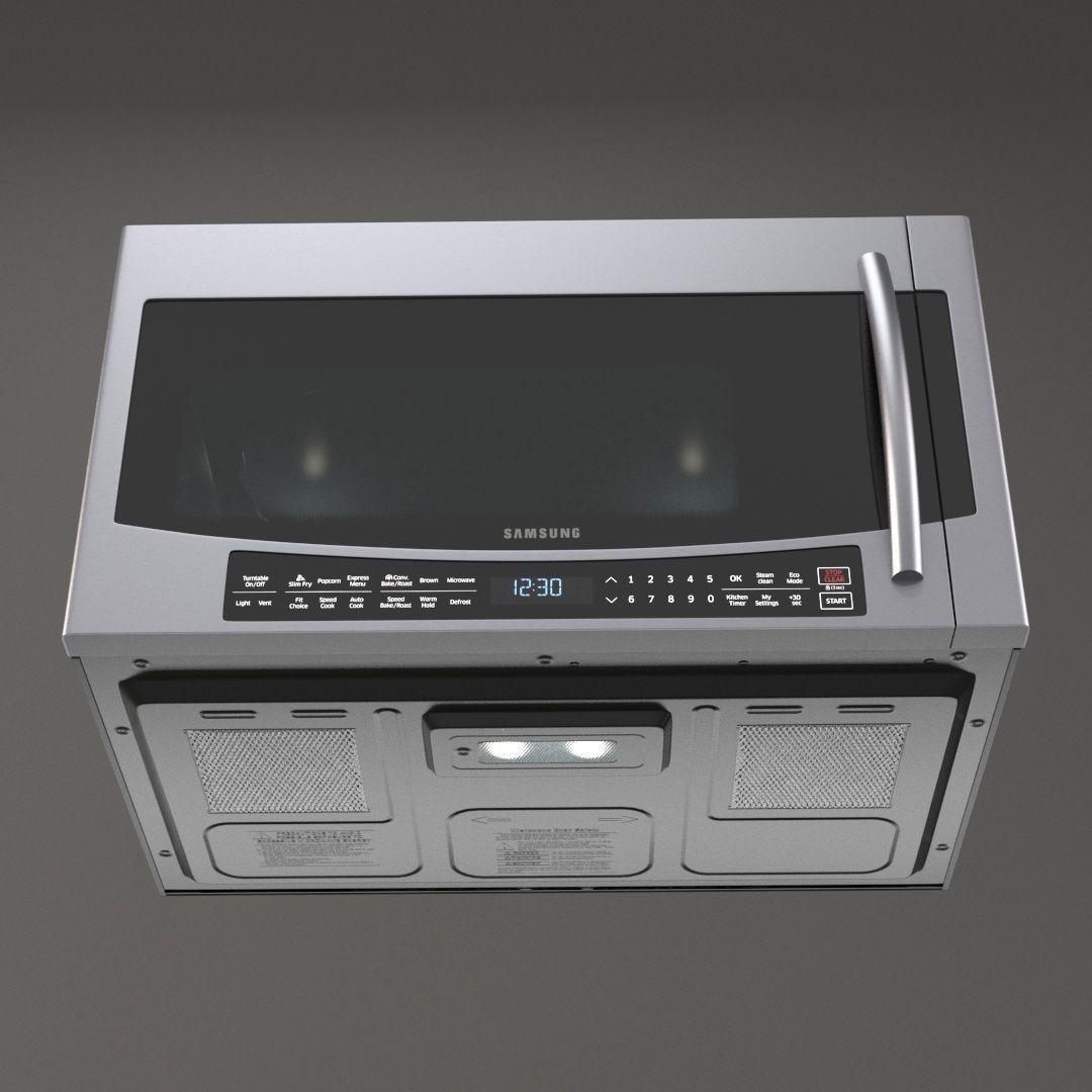 Wallmounted microwave oven Samsung MC17J8000 3D model CGTrader