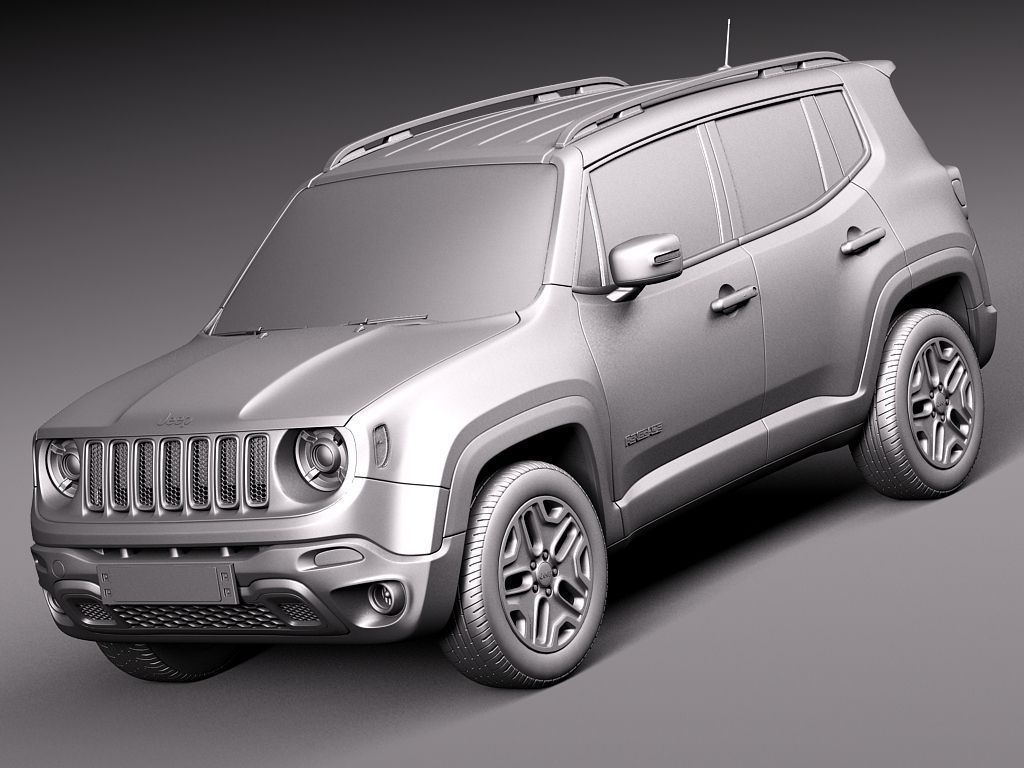 Jeep Renegade 2015 3D Model MAX OBJ 3DS FBX C4D LWO LW LWS
