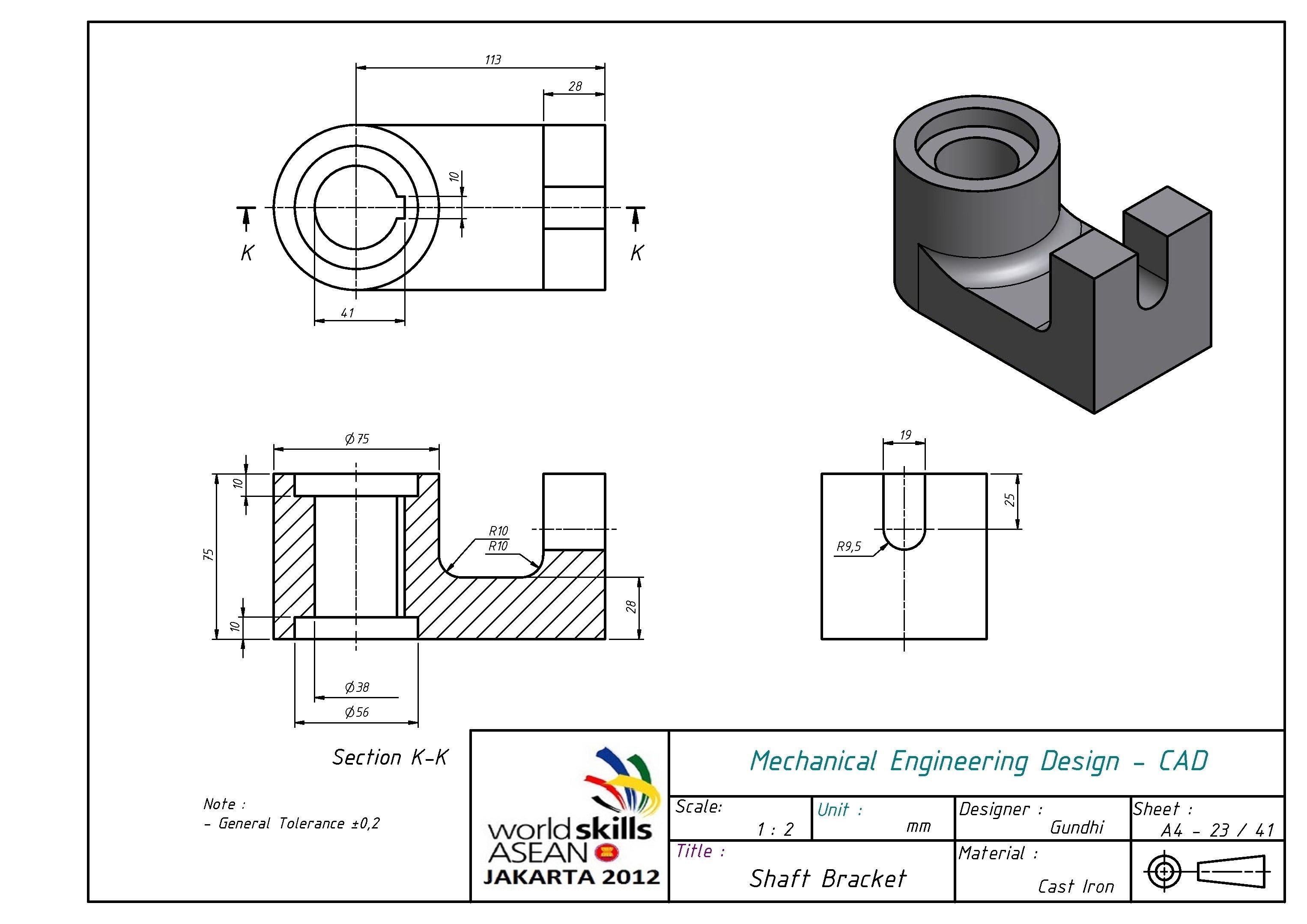 3D model Shaft Bracket CGTrader