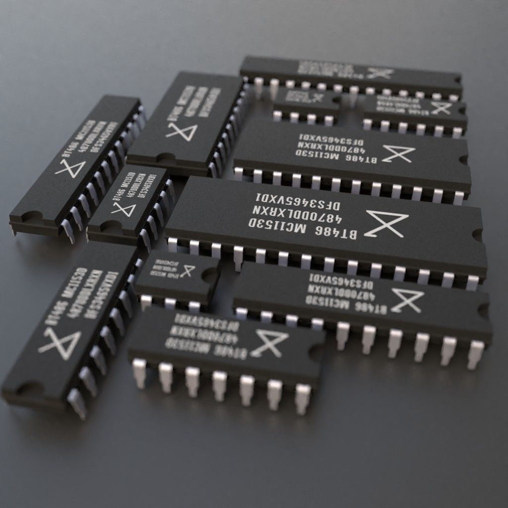 Integrated circuits pack 3D model CGTrader